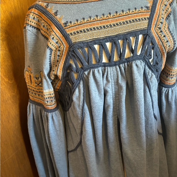 Free People Blouse Snow Kisses With Embroidery Size M - Picture 12 of 13